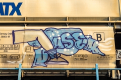 Graffito auf Eisenbahn-Waggon I