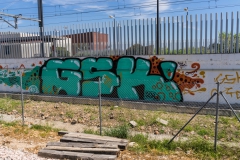 Graffito an der Bahnstrecke Palma de Mallorca - Sóller